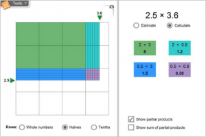 Multiplying Decimals (Area Model) Gizmo